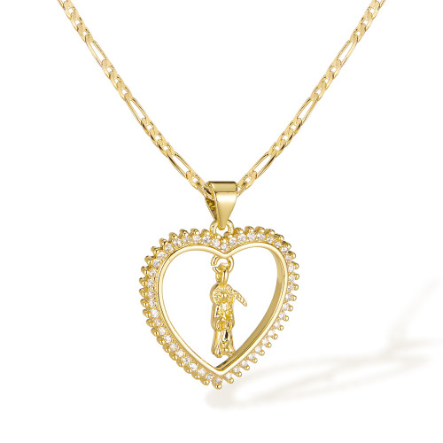 Wholesale Copper Heart of Mary Necklace