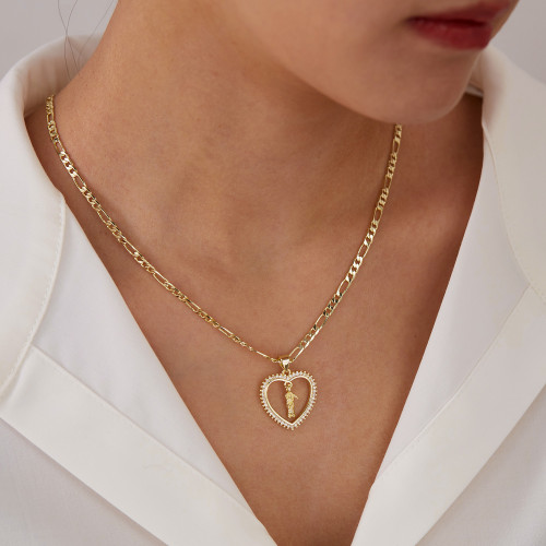 Wholesale Copper Heart of Mary Necklace
