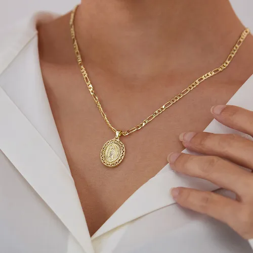 Wholesale Copper Virgin Mary Necklace for Women