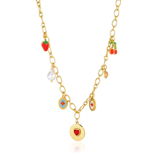 Wholesale Stainless Steel Creative Fruit Necklace