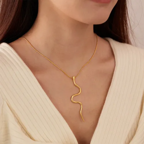 Wholesale Stainless Steel Crawling Snake Necklace for Women