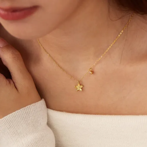 Wholesale Stainless Steel Flower Necklace