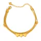 Wholesale Stainless Steel Gold Stacked Hearts NK Chain Bracelet
