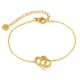 Wholesale Stainless Steel Interlocking Heart Bracelet