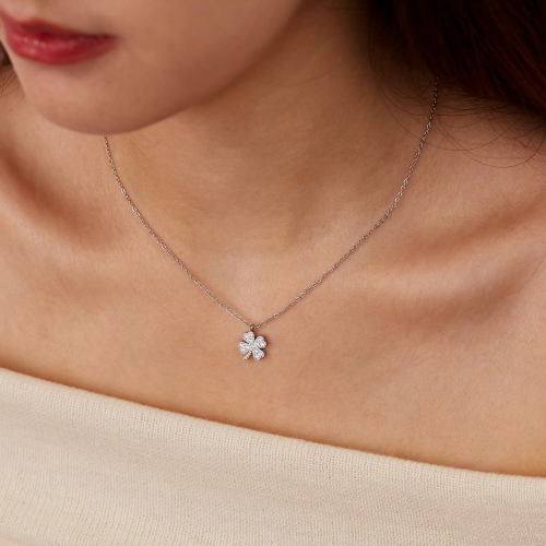 Wholesale Stainless Steel Lucky Clover Necklace