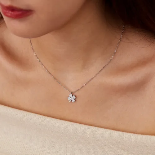 Wholesale Stainless Steel Lucky Clover Necklace