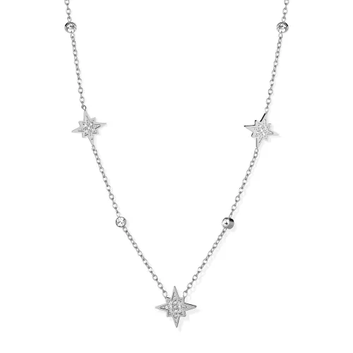 Wholesale Stainless Steel Sparkling Star CZ Necklace