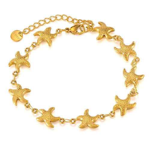 Wholesale Stainless Steel Swimming Starfish Link Chain Bracelet