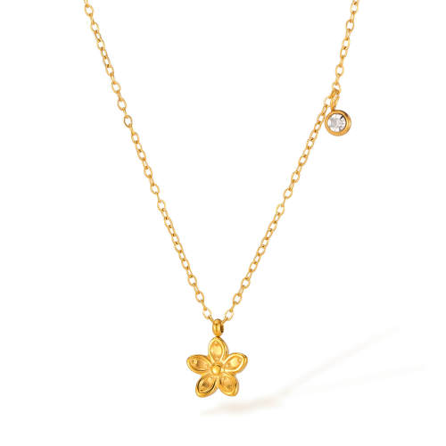 Wholesale Stainless Steel Flower Necklace
