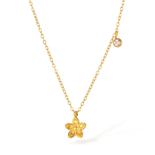 Wholesale Stainless Steel Flower Necklace