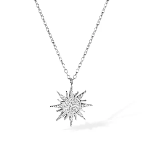 Wholesale Stainless Steel Burning Sun Pendant