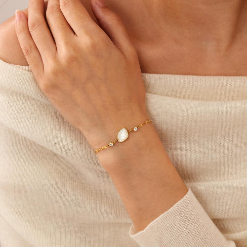 Wholesale Stainless Steel Shell Lips Link Chain Bracelet