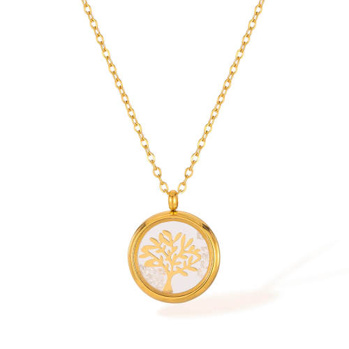Wholesale Stainless Steel Creative Tree of Life Necklace