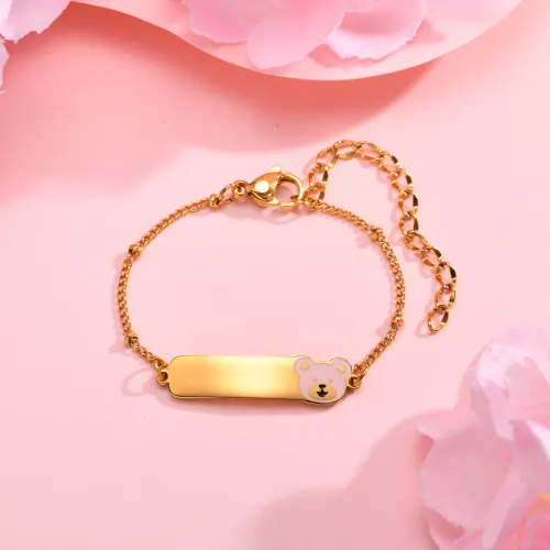 Wholesale Stainless Steel Engraveable Cute Kids Bracelet
