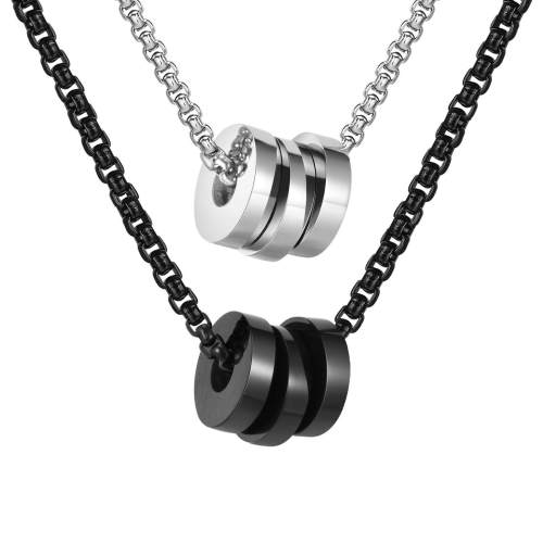Wholesale Stainless Steel Engravable Three Roller Necklace