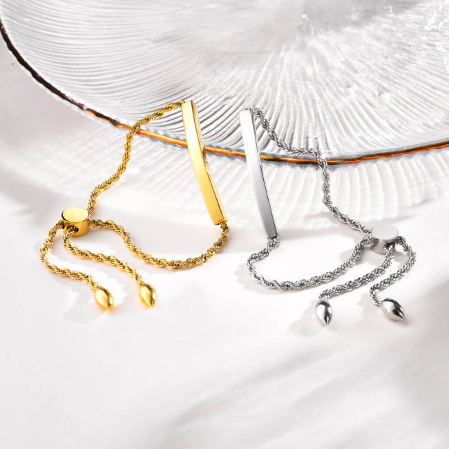 Wholesale Stainless Steel Blank Tag Bracelet