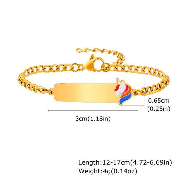 Wholesale Stainless Steel Engraveable Cute Kids Bracelet