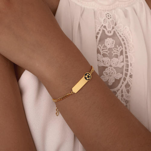 Wholesale Stainless Steel Engraveable Cute Kids Bracelet