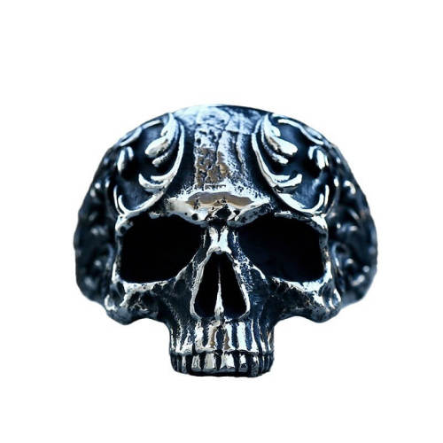Wholesale Stainless Steel New Style Hip Hop Skull Rings