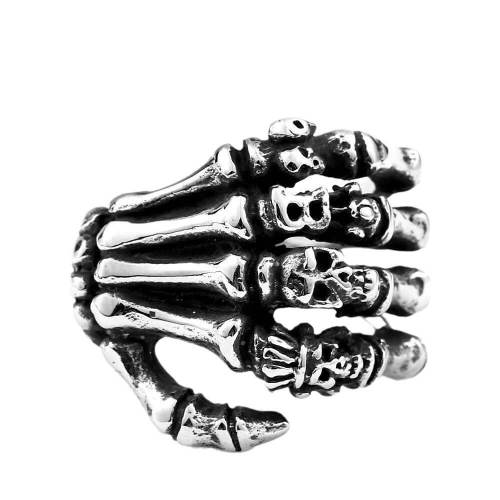Wholesale Stainless Steel Hand Bone Ring