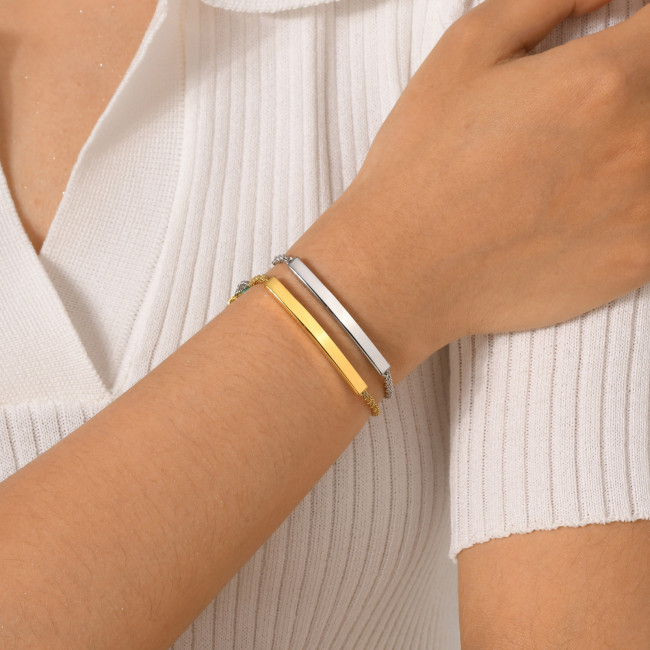 Wholesale Stainless Steel Blank Tag Bracelet