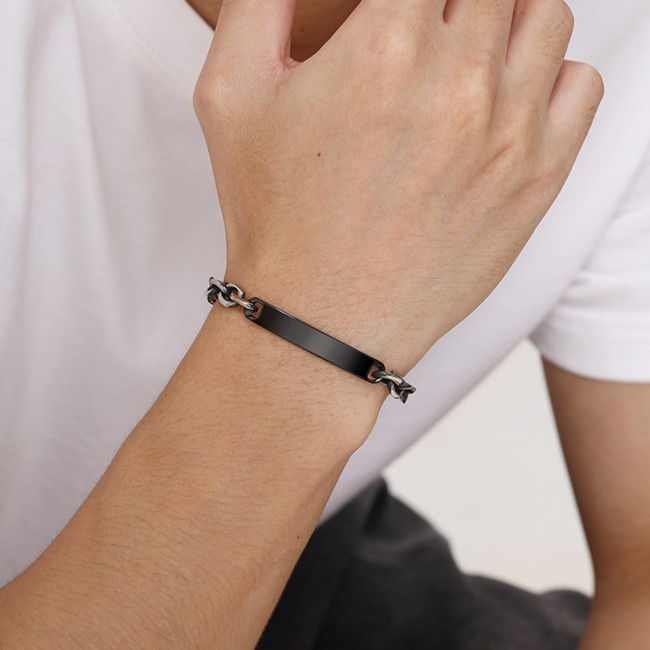 Wholesale Stainless Steel Blank Tag Bracelet