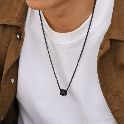 Wholesale Stainless Steel Engravable Three Roller Necklace