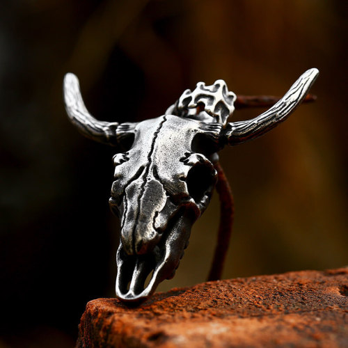 Wholesale Stainless Steel Cow Skull Pendant