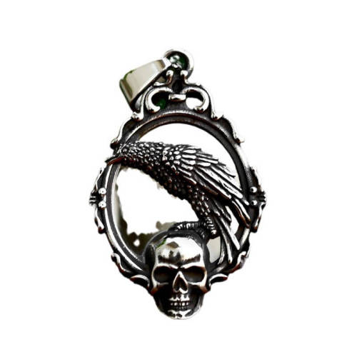 Wolesale Stainless Steel Magic Mirror Skull Pendant