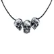 Wholesale Stainless Steel Gothic Three Skull Beads Pendant