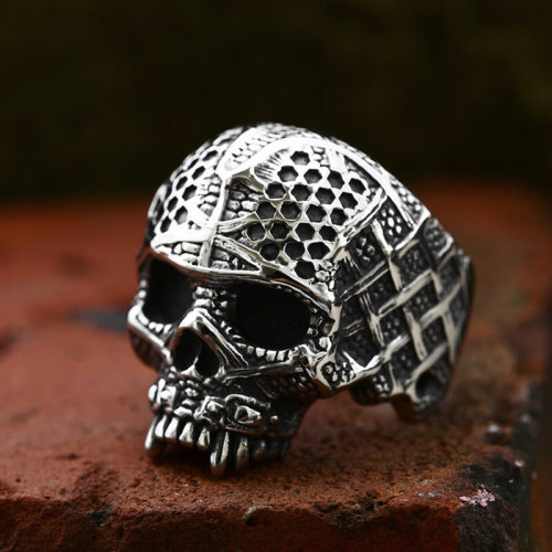 Wholesale Stainless Steel Gothic Warrior Skull Ring