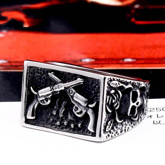 Wholesale Stainless Steel Punk Skull Ring