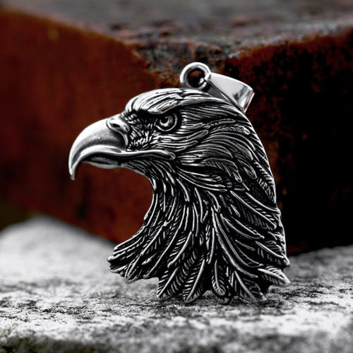 Wholesale Stainless Steel Gothic Eagle Head Pendant