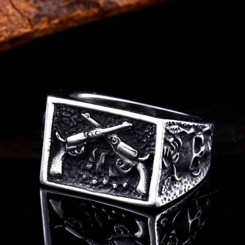Wholesale Stainless Steel Punk Skull Ring