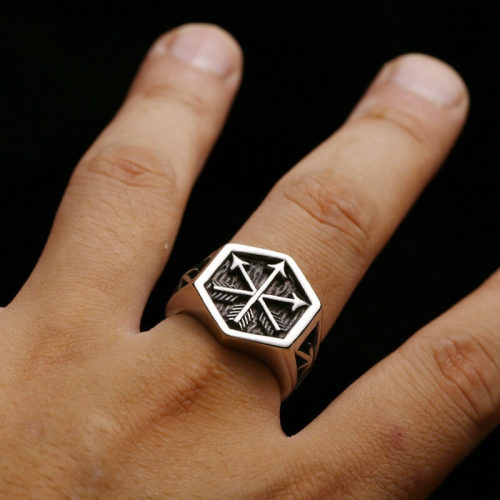 Wholesale Stainless Steel Retro Viking Arrow Rings