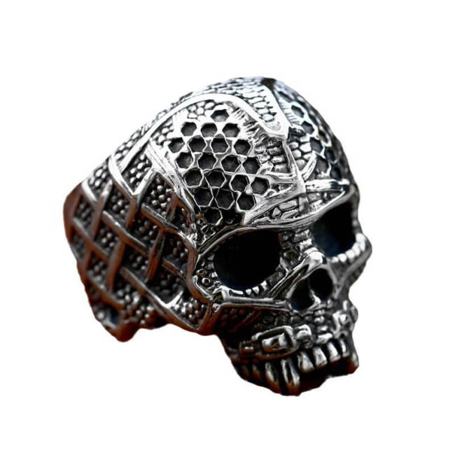 Wholesale Stainless Steel Gothic Warrior Skull Ring