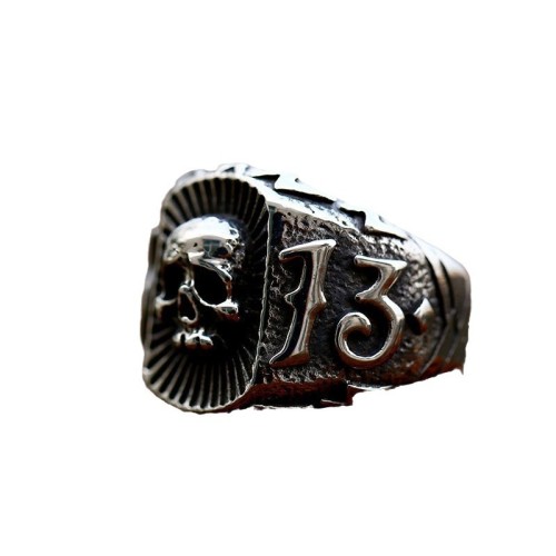 Wholesale Stainless Steel Skull 13 Ring
