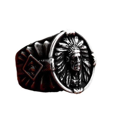 Wholesale Stainless Steel American Indian Chief Ring