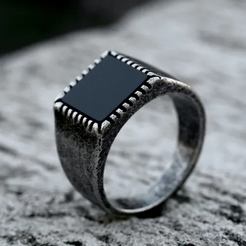 Wholesale Stainless Steel Vintage Men's Ring