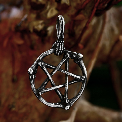 Wholesale Stainless Steel Bone Pentagram Pendant