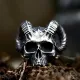 Wholesale Stainless Steel Ram's Horn Skull Ring
