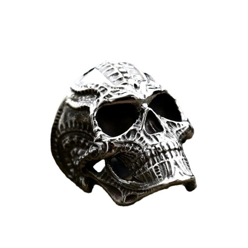Wholesale Stainless Steel Punk Mechanical Skull Ring