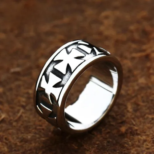 Wholesale Stainless Steel Cross Band Ring