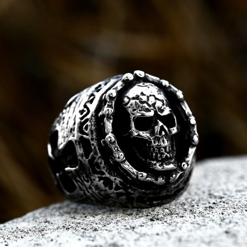 Wholesale Stainless Steel Punk Skull Rings