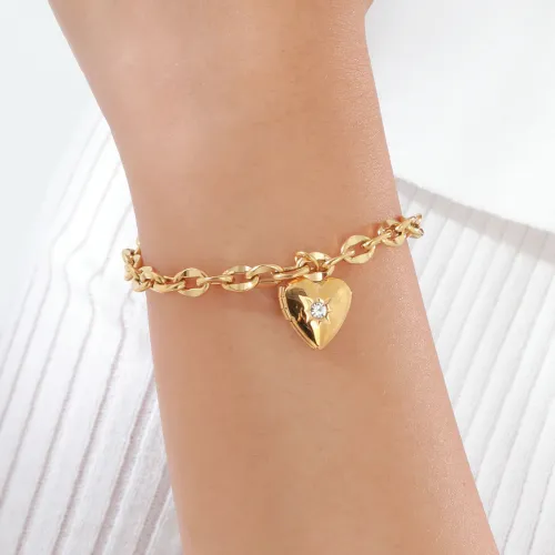 Wholesale Stainless Steel Love OT Buckle Bracelet