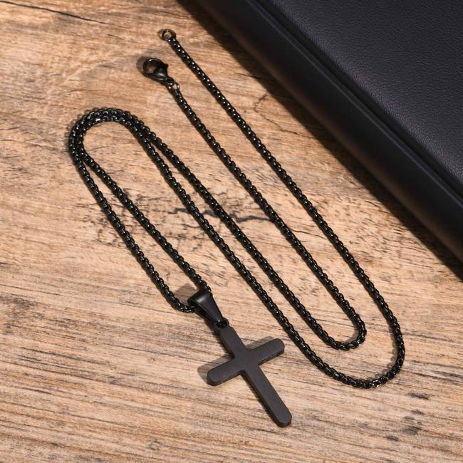 Wholesale Stainless Steel Matte Cross Pendant