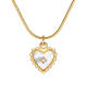 Wholesale Stainless Steel Elegant Lace Shell Heart Pendant