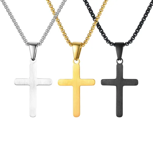 Wholesale Stainless Steel Matte Cross Pendant