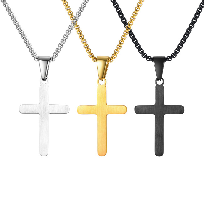 Wholesale Stainless Steel Matte Cross Pendant