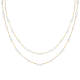Wholesale Satinless Steel Layered Pearl Chain Necklace